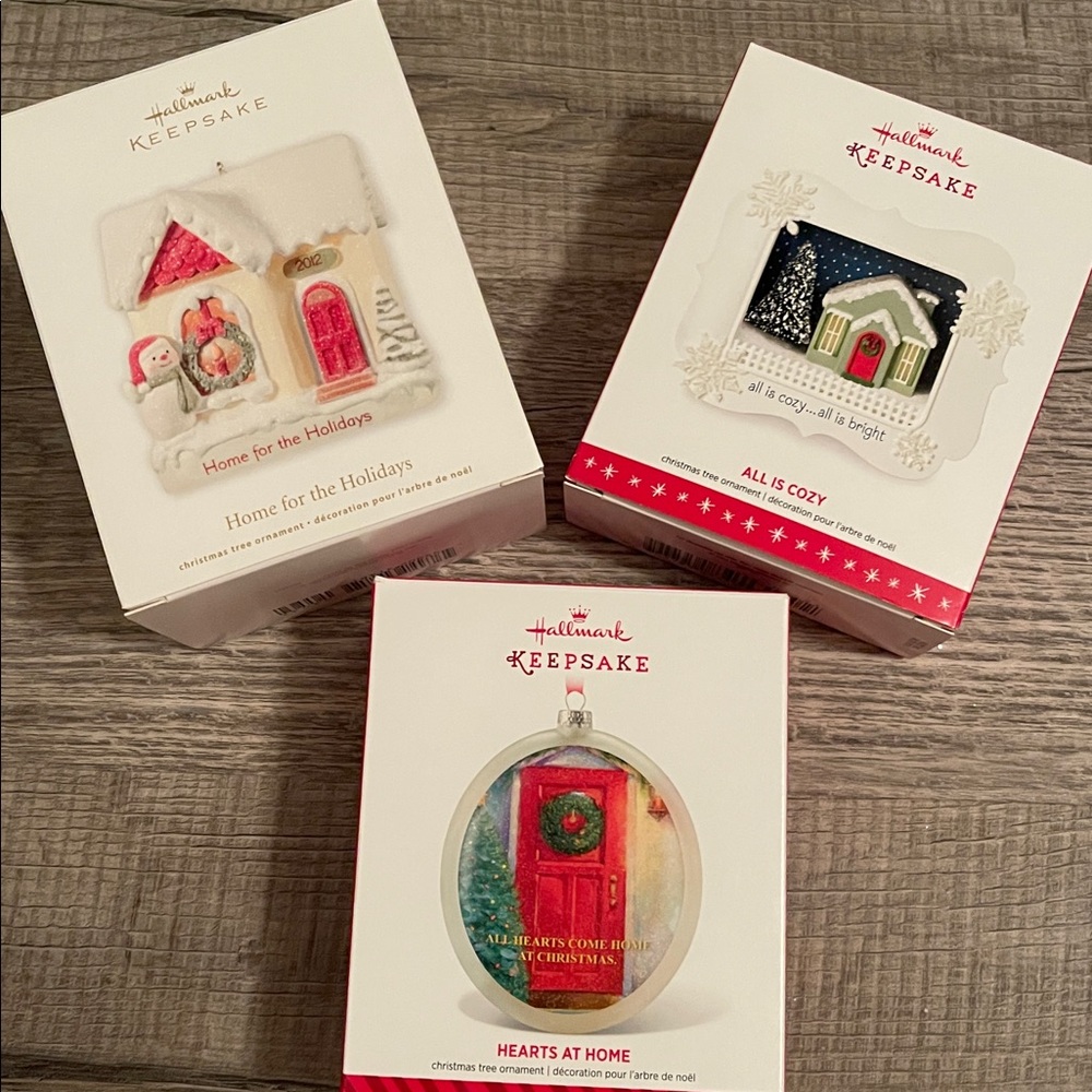 Set of 3 Hallmark Keepsake Christmas Ornaments